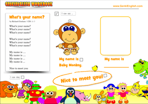Karta pracy Genki English: What's your name?